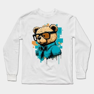 Bear Wearing Glasses Long Sleeve T-Shirt